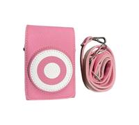 Andoer PU Leather Camera Base with Magnetic Closures Crossbody Camera Cover with Shoulder Strap Fit for RICOH GR3/GR3X/GR4 (Pink)
