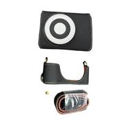 Andoer PU Leather Camera Base with Magnetic Closures Crossbody Camera Cover with Shoulder Strap Fit for RICOH GR3/GR4 (Black)