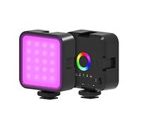 Andoer RGB Video Light, Camera Light 360° Full-Color 3000K-9000K Dimmable Photography Lighting with 1200mAh Battery USB Charging Port 3 Cold Shoes for Youtube, Vlogging, Tiktok
