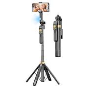 Andoer Selfie Stick Tripod with Automatic Face Tracking, 180 cm Mobile Phone Tripod with 1/4 Inch Screw, Remote Shutter, Gesture Control for Vlog Selfie, Live Streaming, Group Photo Video