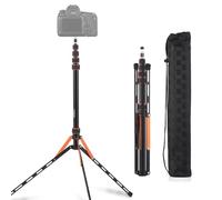 Andoer SL25-5 85.03 Inch 5 Sections Folding Tripod Stand with 1/4 and 3/8 Inch Screw Compatible with Camera Phone Gimbal LED Light, Adjustable Load Capacity 5kg