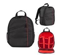 Andoer Small Camera Backpack Outdoor Camera Bag Water-resistant Shock-proof Camera Case Replacement for Sony Canon Nikon DSLR/SLR/Mirrorless Cameras (Red 1)