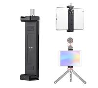 Andoer Smartphone Tablet Tripod Mount, Mount Tripod Phone Holder 4.92-9.05 Inch, Tablet Mount Tripod Adjustable Width with Cold Shoe Mount, 1/4" Thread Holes