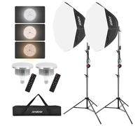 Andoer Studio Photography Light kit, Softbox Lighting Set 85W 2800K-5700K LED Light Continuous Lighting for Video Recording, Portraits and Product Shooting