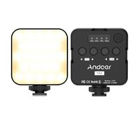 Andoer T64 Pocket Led Light Mini Video Lamp Photography Light 2500K-9000K with 64pcs Beads 3 Cold Shoe Mounts for Live Streaming Home Studio Comercial Photography