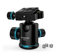 Andoer Tb81X Tripod Ball Head 360 Degree Rotating Panoramic Camera Quick Release Ball Head for Tripod Monopod Slider DSLR Camera with 3Pcs 1/4" to 3/8" Srew Adapters Max. Load 8Kg/17.64Lbs