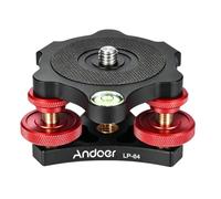 Andoer Tripod Leveling Base Leveler Tri-wheel Leveler with Bubble Level Bag for Canon Nikon Sony DSLR Camera