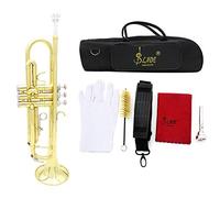Andoer® Trumpet Bb B Flat Brass Exquisite with Mouthpiece Gloves