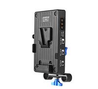 Andoer V Mount Battery Plate V Lock Battery Adapter Plate 65W PD Fast Charging with Adjustable 8/12/15V DC Outputs D-Tap Output Accessories for Canon Sony DSLR Camera