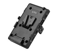 Andoer V Mount V-lock Battery Plate Adapter with Super Clamp Crab Pliers Clip EN-EL15 Dummy Battery Replacement for Nikon D850 D800 D810 D750 D7200 D7000 Camera Video Light Monitor Audio Recorder