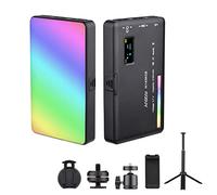 Andoer W140 RGB LED Video Light Kit, LED Camera Light CRI95+ 2500K-9000K Dimmable with Desktop Tripod Ballhead Phone Holder Clip Cold Shoe Adapter for Photography, Video, YouTube, TikTok