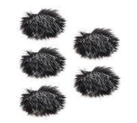 Andoer Wind Covers Radio Mic Furry Outdoor Microphone Windscreen Muff Mini Lapel Lavalier Microphone Windshield, 5-Pack