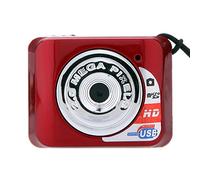 Andoer X6 Mini Digital Camera: 32GB TF Card Included,Ultra-Compact, Portable, Keychain-Enabled, Video Recording,Photography,Built-in Microphone, for Children and Kids - Only 17g (Orange) (Red)