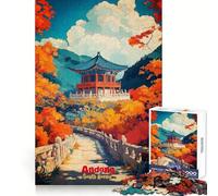 Andong Art Poster 1000 Piece Jigsaw Puzzle for Adults Logical Think Soft Distraction Seamless Lock Festive Present (50x75cm)