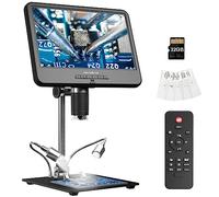 Andonstar AD210 10.1 Inch LCD Digital Microscope for Adults, Soldering and Coin Inspection, Electronics Repair, Biological Slides Kit, 32G Card