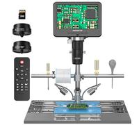 Andonstar AD246S-M Plus 3 Lens HDMI Digital Microscope 2000x Extension Soldering Station 2160P UHD Video 7" LCD for Soldering and Electronics