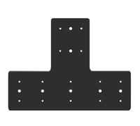 Andorm 4 Pack 17x12 T Brackets for Wood 6X6 Post, T Shape Flat Mending Plate Heavy Duty, Metal T Post to Beam Bracket, T Pergola Bracket