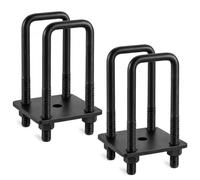 Andorm Square U Bolt Kit for Boat Trailer 2x3 Axle 6-5/16'' Long Black | Galvanized Steel Leaf Springs 2 Inch Wide Square U-Bolts, 6-5/16'' L x 2-1/8'' W x 1/2'' Thread for Boat Trailer and Truck