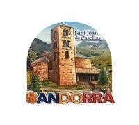 Andorra 3D Sant Joan de Casellas Refrigerator Magnet Souvenir,Andorra Fridge Magnet Collection Gift Magnetic Sticker Home Kitchen Decoration