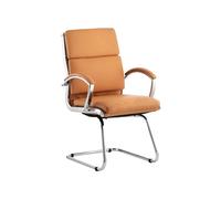 Andorra High Back Leather Faced Visitor Office Chair (Tan)