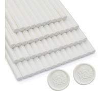 Andotopee 52un White Wax Sticks for Seal, Hot Glue Gun Stickers, Ideal for Sealing Stamps, Premium Sealing Wax for Envelopes, Wedding Invitations and Crafts. Great