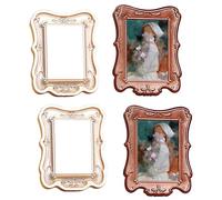 Andotopee Vintage Embossed Frame Wax Seal Stamp - 3D Relief Photo Frame Seal Stamps with Wood Handle, Retro Sealing Wax Stamp for Wedding Invitations, Scrapbooking, Letters (Rectangle #30)