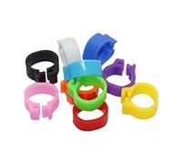 Andowns 400 Pcs 8mm Bird Foot Clip Ring Pigeon Training Tools 10 Colors Bird Parrot Feeding Identification Foot Ring Animal Supplies (400 Pcs-red)