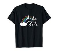 Andra Tutto Bene everything is going to be alright rainbow T-Shirt