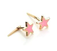 Andralok 9ct Yellow Gold Enamelled Star Stud Earrings