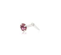 Andralok Sterling Silver 2mm Light Amethyst Crystal Nose Stud