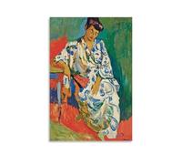 André Derain Classic Posters Madame Matisse in A Kimono Room Aesthetic Print Art Wall Painting Canvas Modern Bedroom Decor 20x30inch(50x75cm)