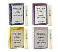 ANDRE L'AROM | Eau de Parfum for Women | Discovery Set 3 ml x 4 Pieces Portable | Made in France - Product by Grasse