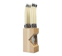 Andre Verdier Laguiole Steak Knife Set of 6 Premium Stainless Steel - Sharp Serrated Knife Set, Made in France