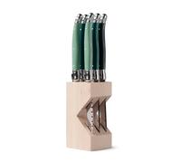 Andre Verdier Laguiole Steak Knife Set of 6 Premium Stainless Steel - Sharp Serrated Knife Set, Made in France