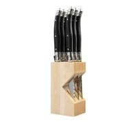 Andre Verdier Laguiole Steak Knife Set of 6 Premium Stainless Steel - Sharp Serrated Knife Set, Made in France
