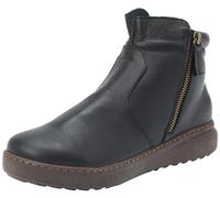 Andrea Conti 0342828 Women's Ankle Boots Leather Lace-Up Boots Tread Sole, black, 4 UK