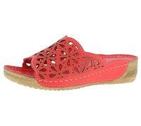 Andrea Conti Women's Damen Pantolette Loafer Flat, red, 6 UK