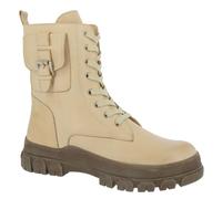 Andrea Conti Womens Lace Up Ankle Boots Cream 36 EU, cream, 4 UK