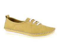 Andrea Conti Women's Lace-Up Trainers, Yellow, 6 UK