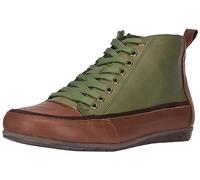 Andrea Conti Women's Laces Sneaker, Olive D Brown, 4.5 UK