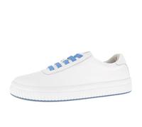 Andrea Conti Women's Low Top Trainers, White/Jeans, 40 EU, White Jeans, 8 UK