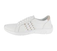 Andrea Conti Women's Low Top Trainers, White Silver Grey., 8.5 UK