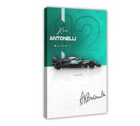 Andrea Kimi Antonelli - Mercedes-AMG Petronas Canvas Poster Wall Art Decor Print Picture Paintings for Living Room Bedroom Decoration 20x30inch(50x75cm)