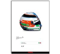 Andrea Kimi Antonelli Racing Driver 2025 Helmet Signed Poster A4