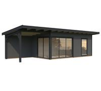 Andrea XL (9x3m | 17.1+7.9m2 | 44mm) Garden Room with Sliding Doors (Double Glazing Available)