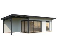 Andrea XL (9x3m | 17.1+7.9m2 | 44mm) Garden Room with Sliding Doors (Double Glazing Available)