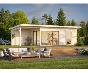 Andrea XL (9x3m | 17.1+7.9m2 | 44mm) Garden Room with Sliding Doors (Double Glazing Available)