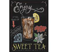 Andreaoy New Retro Metal Tin Sign|Enjoy Sweet Tea Vintage Sign Sign|Home Club Bar Decorative Metal tin Sign 8x12 Inches