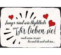 Andreaoy New Retro Metal Tin Sign|Jungs are Wie High Heels Vintage Look Custom Vintage Sign for Wall Decor Retro Look|Home Club Bar Decorative Metal tin Sign 8x12 Inches