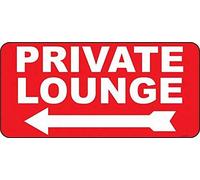 Andreaoy New Street Sign Metal Tin Sign/Private Lounge Safety Sign Outdoor Safety Warning Decoration 8x12 Inches Aluminum Sign